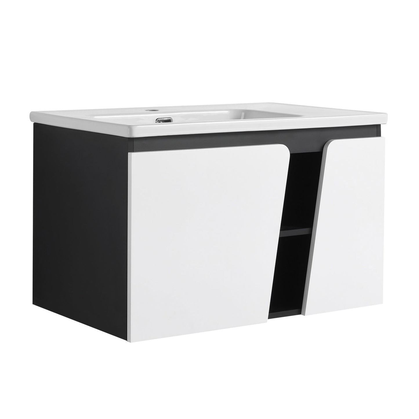 32' Floating Wall-Mounted Bathroom Vanity With Single Sink,& Soft-Close Cabinet Door himalipasal