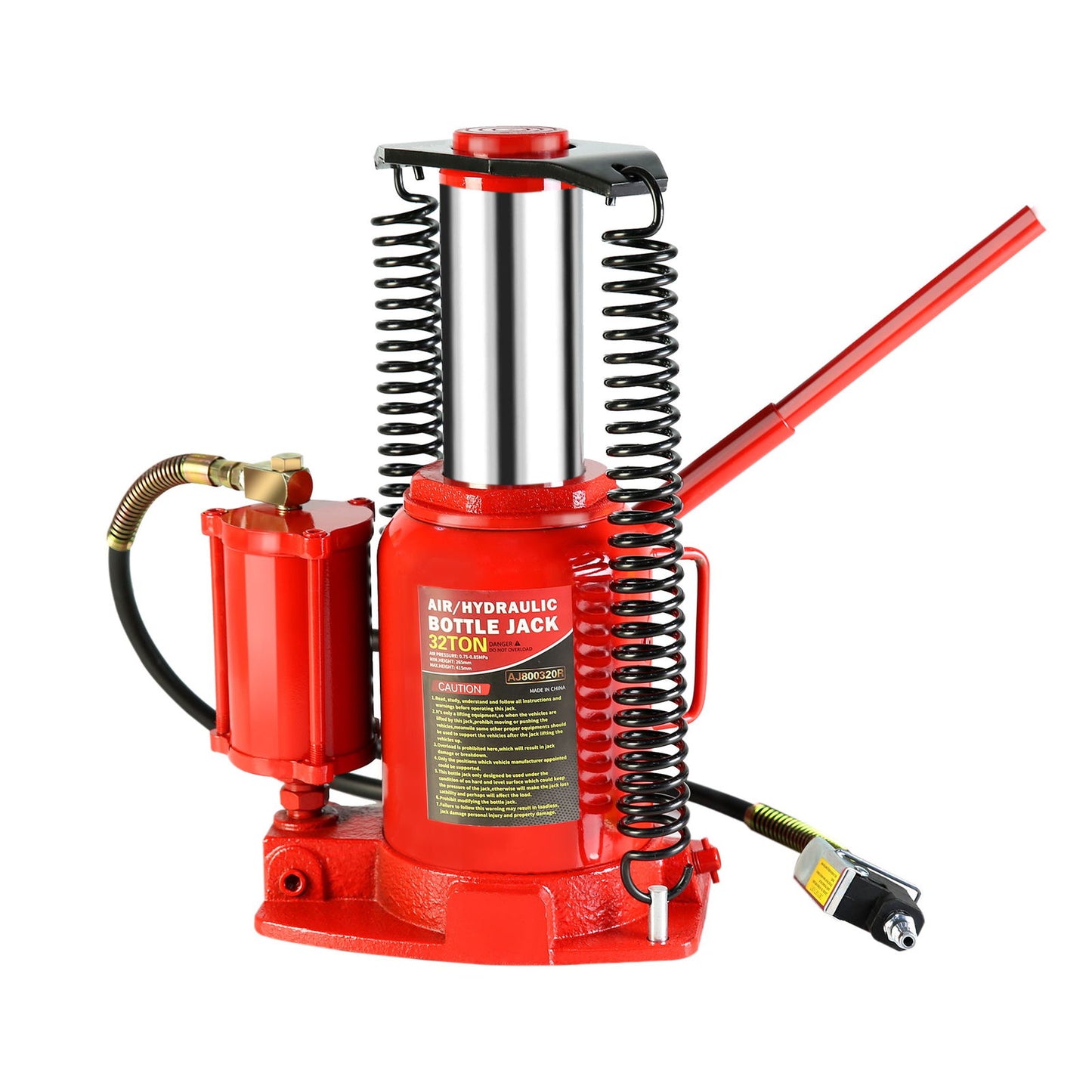 32-Ton Hydraulic Bottle Jack Air-Operated Bottle Jack Lift Portable Low Profile Manual Jack Air Jack with Handle himalipasal