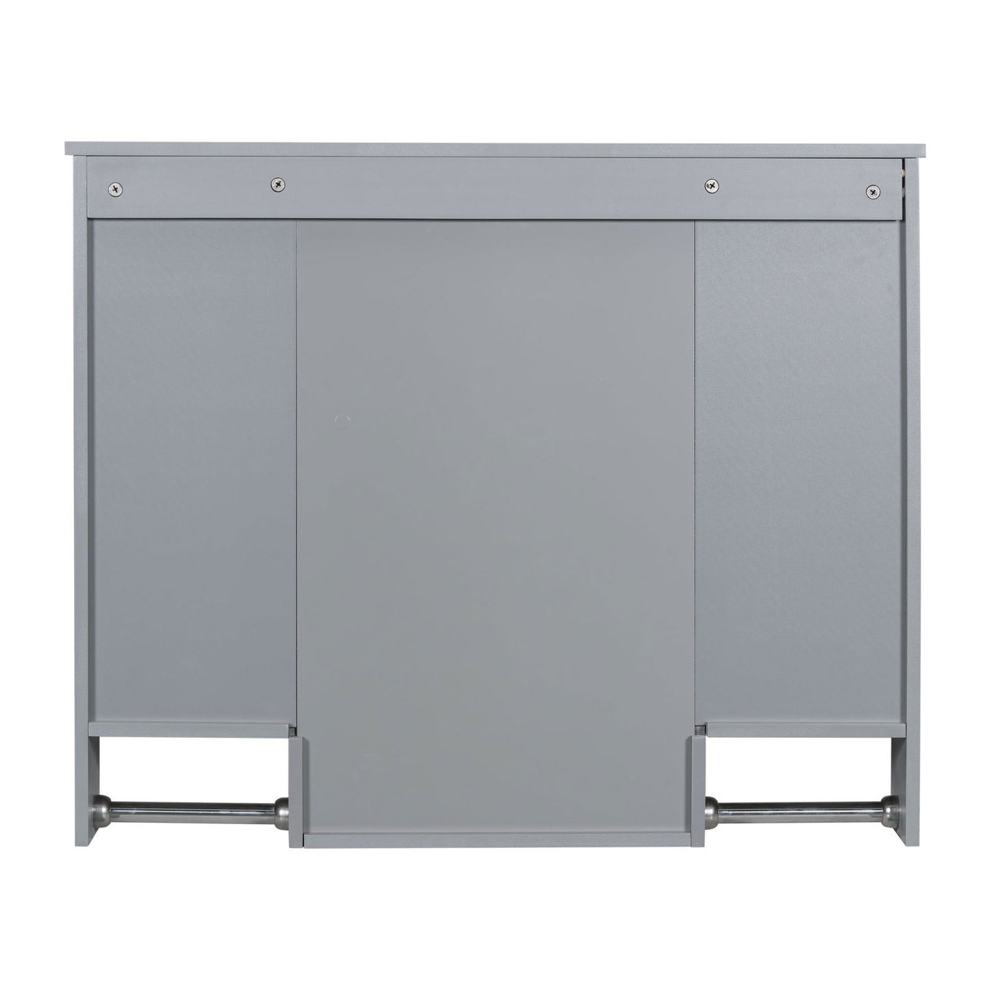 35'' x 28'' Modern Wall Mounted Bathroom Storage Cabinet, Bathroom Wall Cabinet with Mirror, Medicine Cabinet with Towels Bar himalipasal