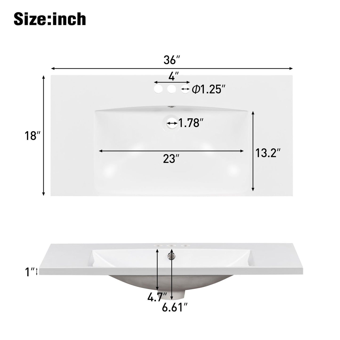 36'' Bathroom Vanity with Undermount Sink,Free Standing Vanity Set with 4 Drawers& Soft Closing Doors,Solid Wood Frame Bathroom Storage Cabinet himalipasal