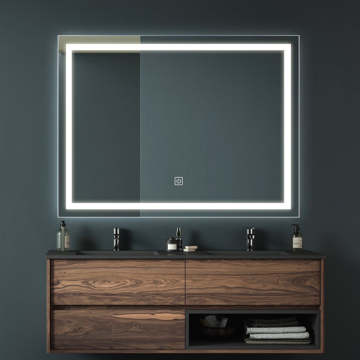 36" X 28" LED Vanity Mirror with Dimmable Touch & Wall Switch Control, Anti-Fog, CRI 90, Adjustable 3000K-6000K, IP54 Waterproof himalipasal