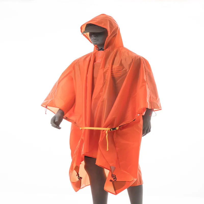 3f ul gear poncho 3F UL GEAR 3 in 1 Multifunction Poncho Raincoat For Hiking Fishing  Mountaineering Coated Silicon Outdoor Sleeveless