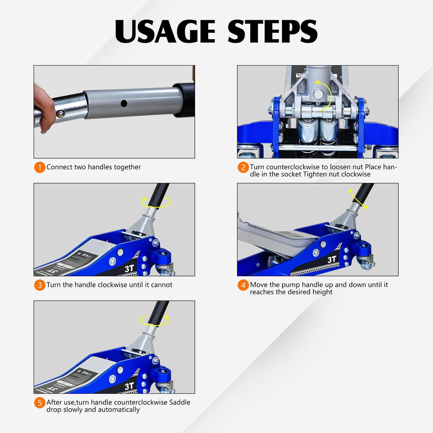 3T Aluminum Iron Horizontal Jack himalipasal