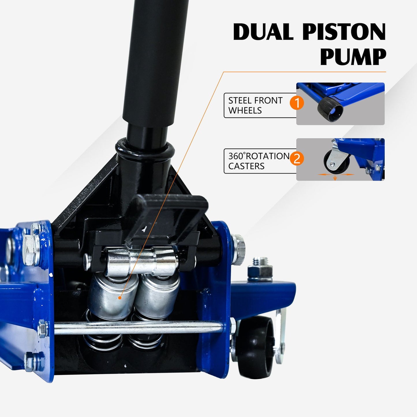 3T Heavy Duty Horizontal Double Pump Floor Jack Foot Model himalipasal