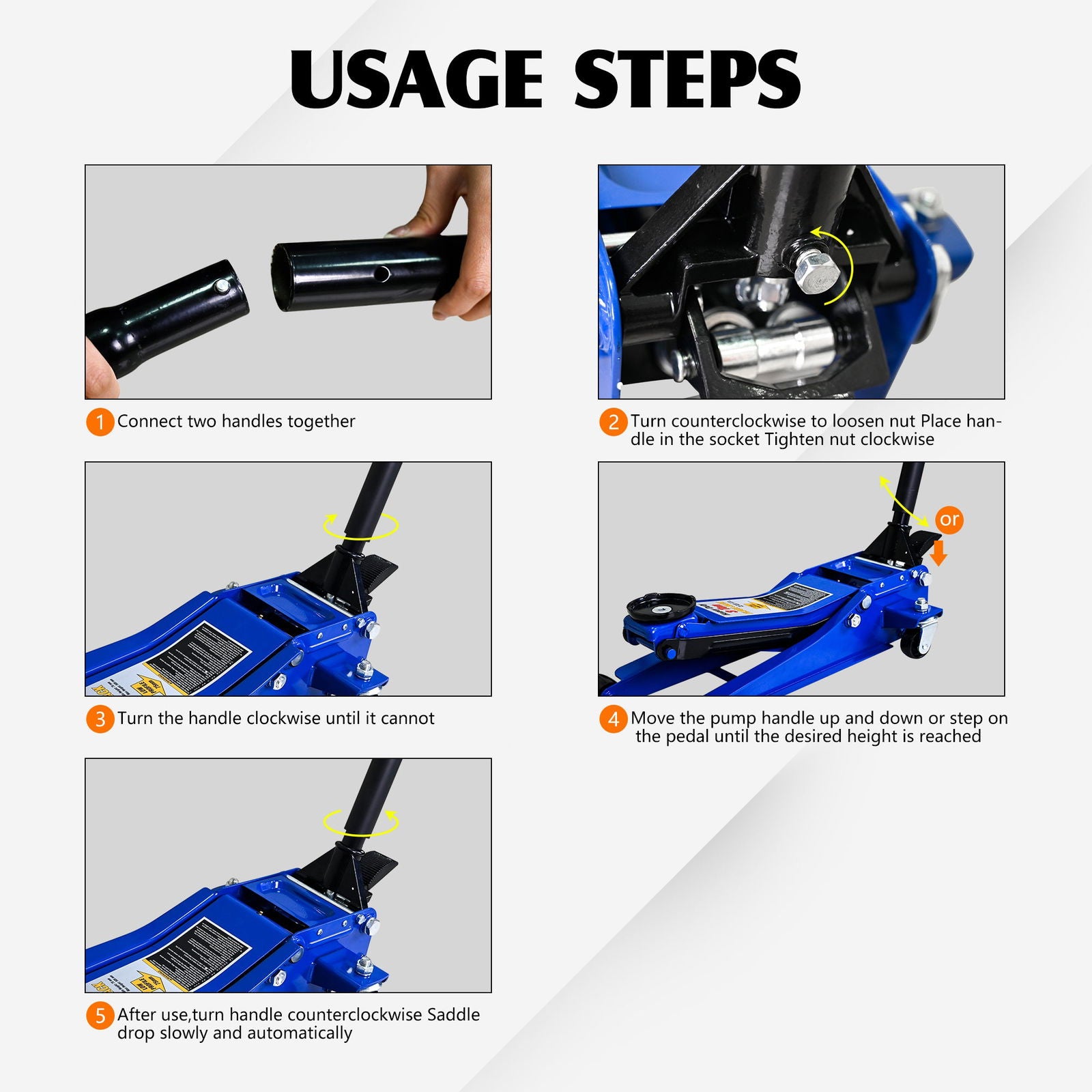 3T Heavy Duty Horizontal Double Pump Floor Jack Foot Model himalipasal