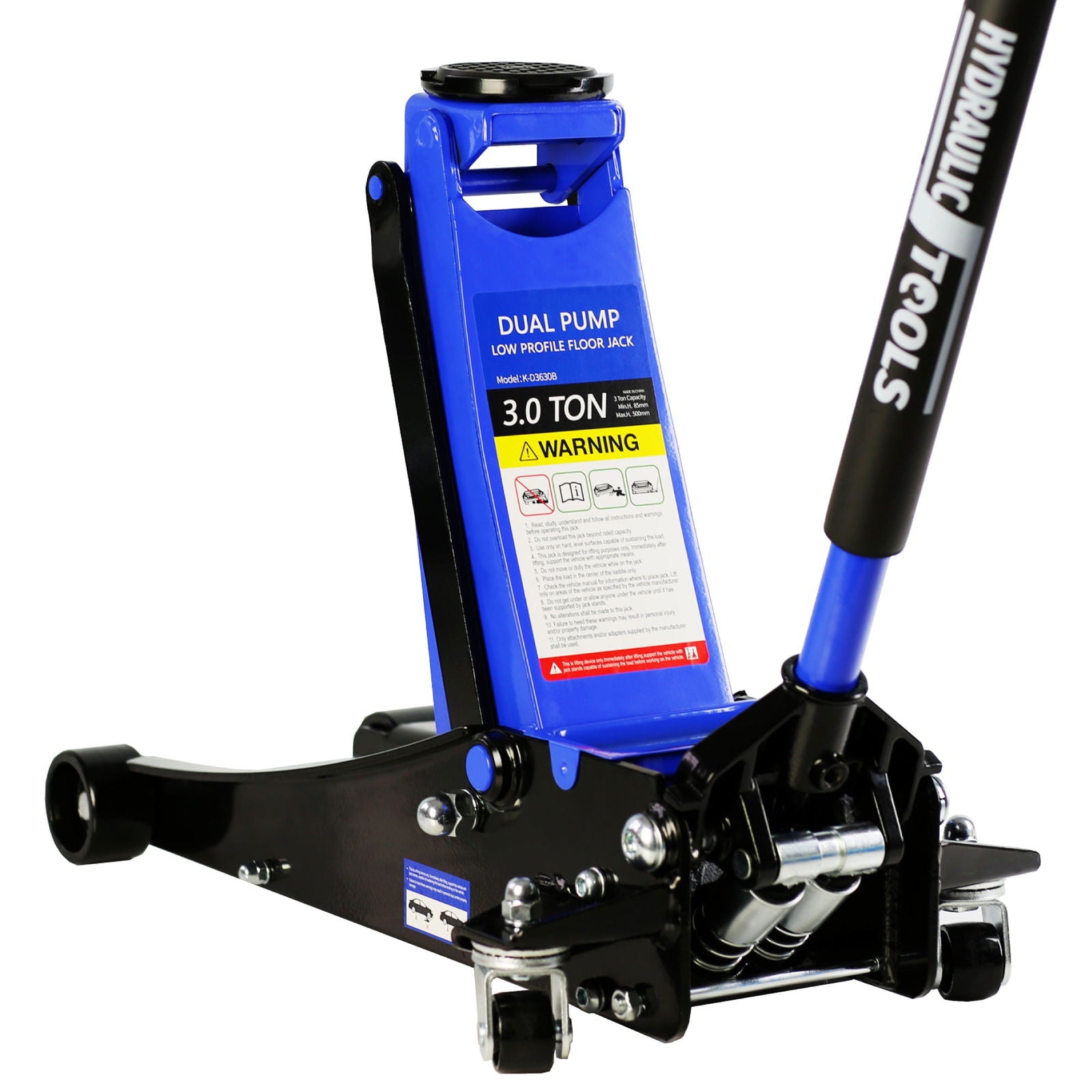 3t Low Profile Jack, Blue and Black, Ultra Low Floor Jack with Dual Pistons Quick Lift Pump, Car Jack Hydraulic AutoLifts for Home Garage, Truck Jack Hydraulic Lifting range 3.3"-19.7" himalipasal