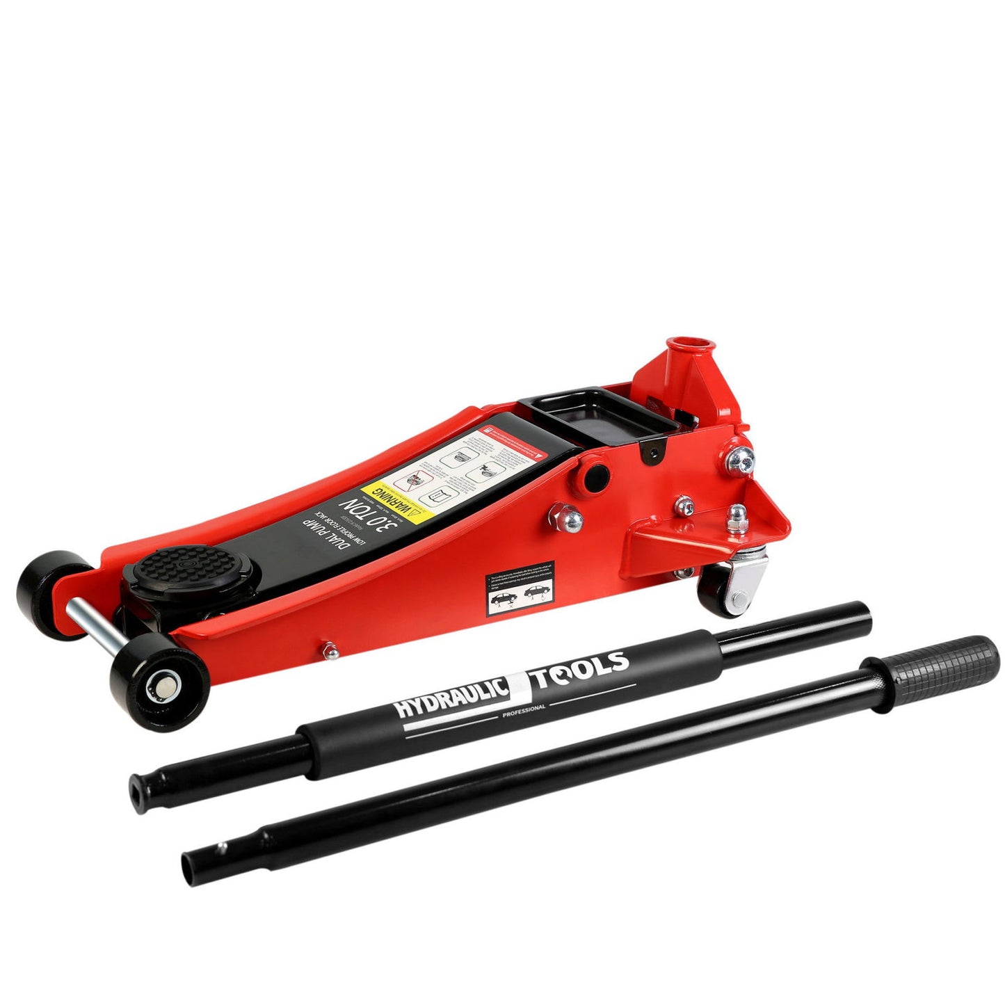 3t Low Profile Jack, Red and Black, Ultra Low Floor Jack with Dual Pistons Quick Lift Pump, Car Jack Hydraulic AutoLifts for Home Garage, Truck Jack Hydraulic Lifting range 3.3"-19.7" himalipasal