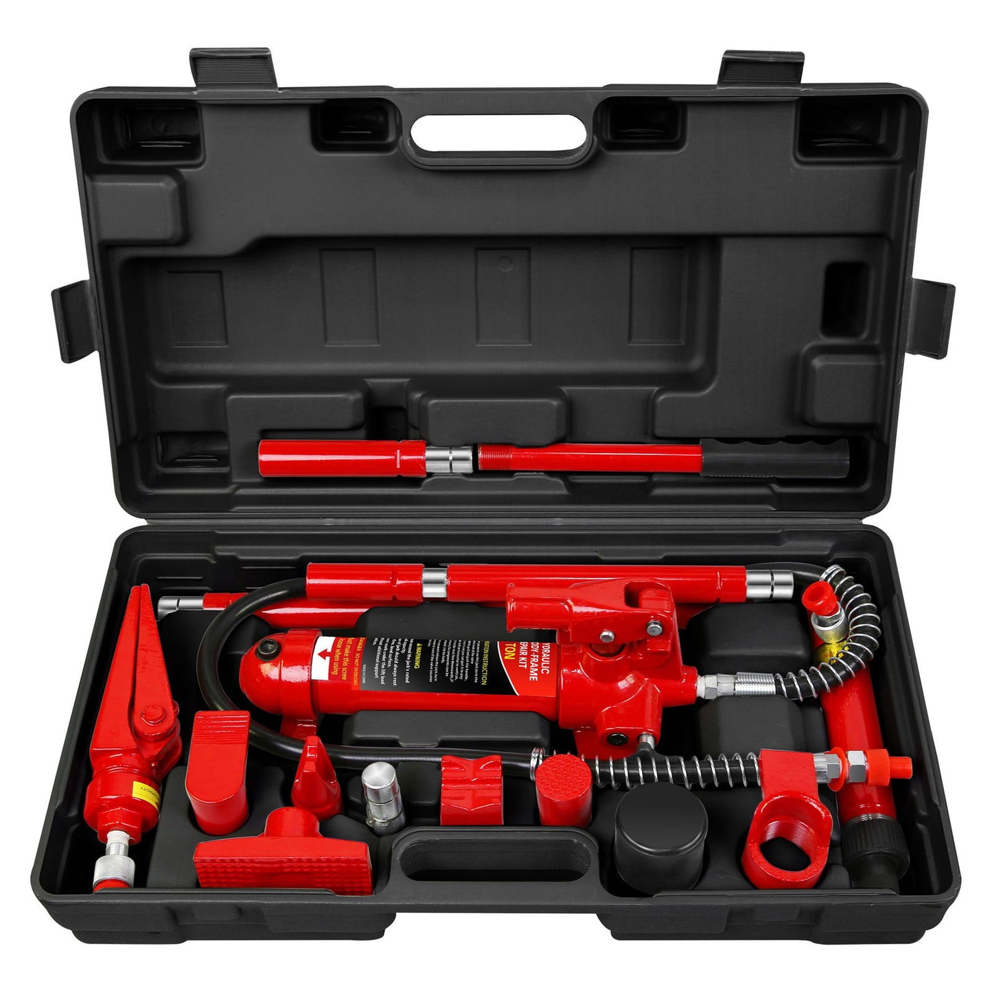 4 Ton Porta Power Kit, Portable Hydraulic Jack with Oil Hose, Auto Body Frame Repair Kit with Storage Case for Car Repair, Truck, Farm himalipasal