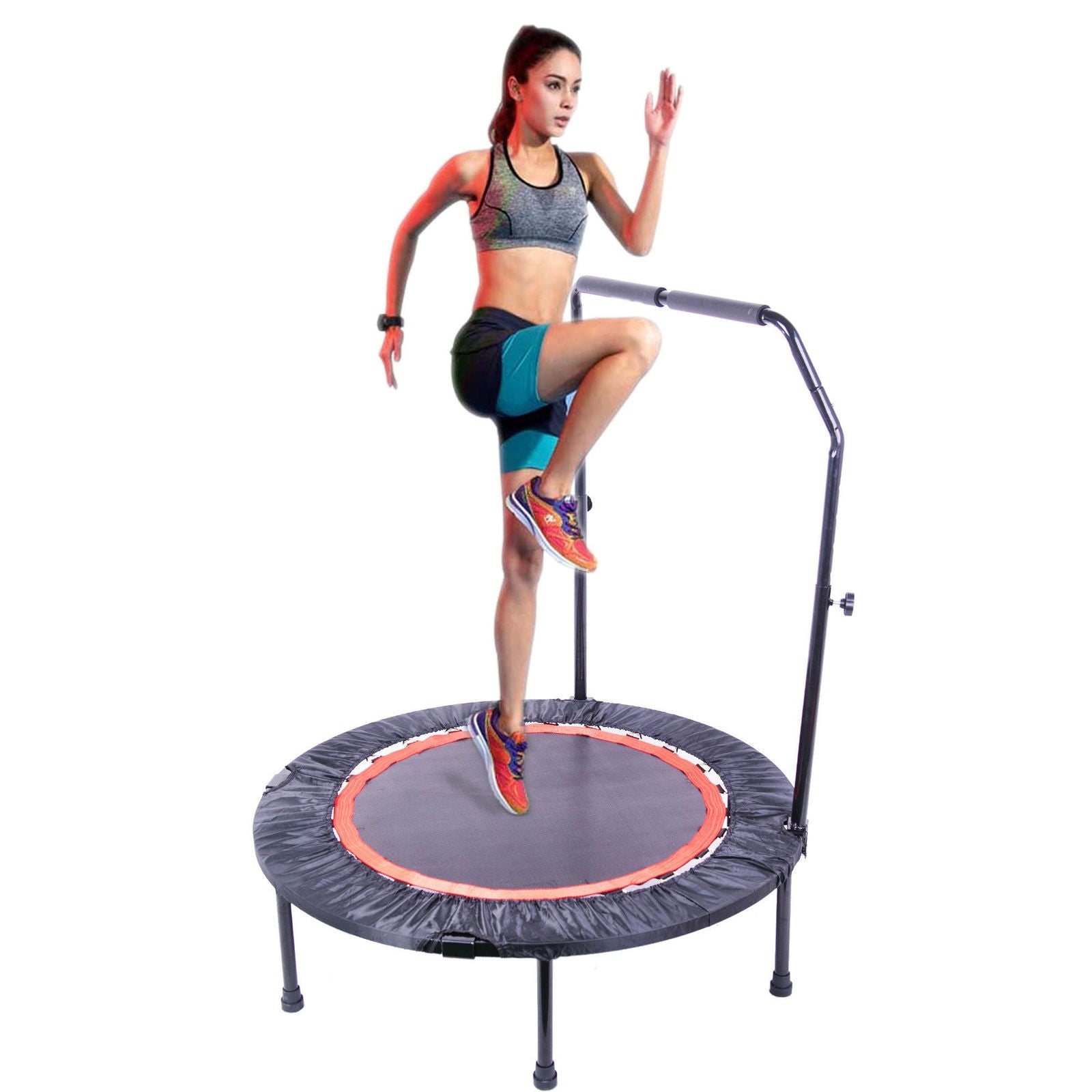 40 Inch Mini Exercise Trampoline for Adults or Kids Indoor Fitness Rebounder Trampoline with Safety Pad Max. Load 300LBS himalipasal