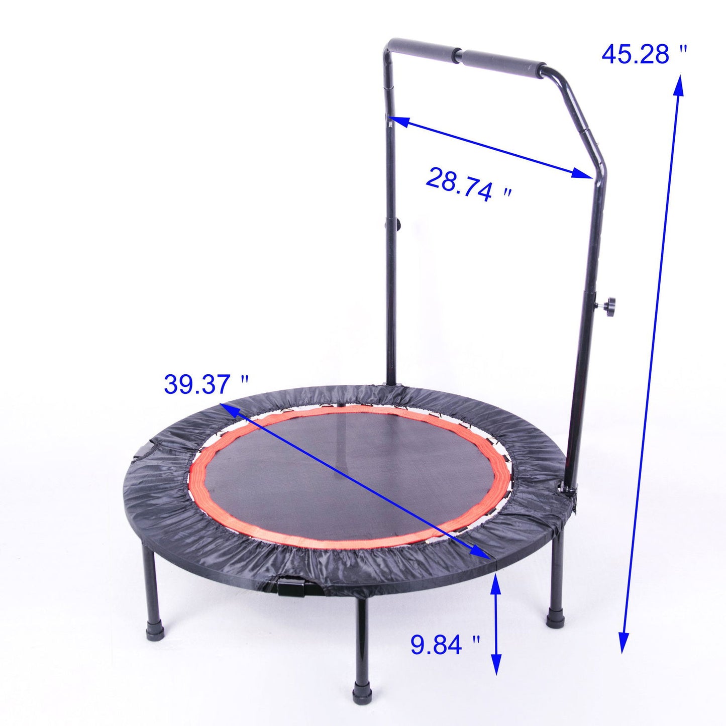 40 Inch Mini Exercise Trampoline for Adults or Kids Indoor Fitness Rebounder Trampoline with Safety Pad Max. Load 300LBS himalipasal