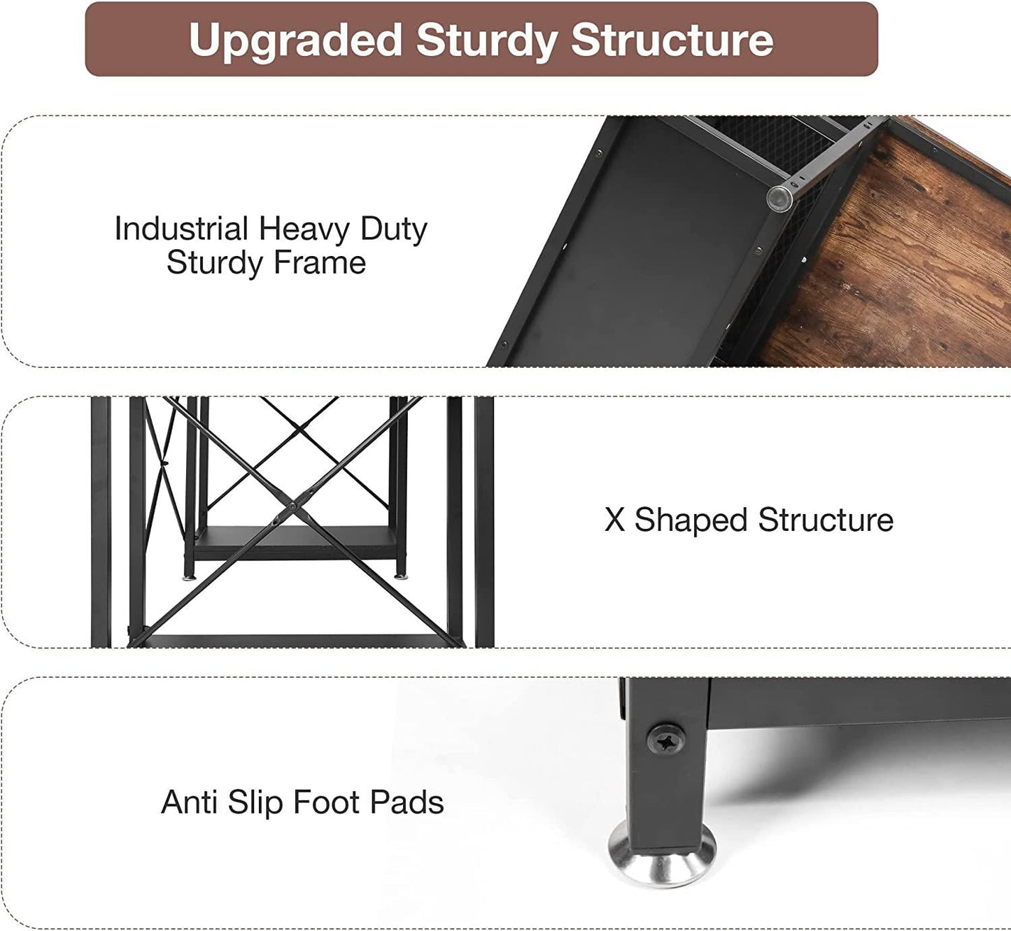 47.2" Computer Desk w/ 4 Storage Shelves & 4 Hooks, Large Desk Study Writing Table, Home Office Desk himalipasal