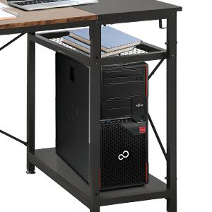 47.2" Computer Desk w/ 4 Storage Shelves & 4 Hooks, Large Desk Study Writing Table, Home Office Desk himalipasal