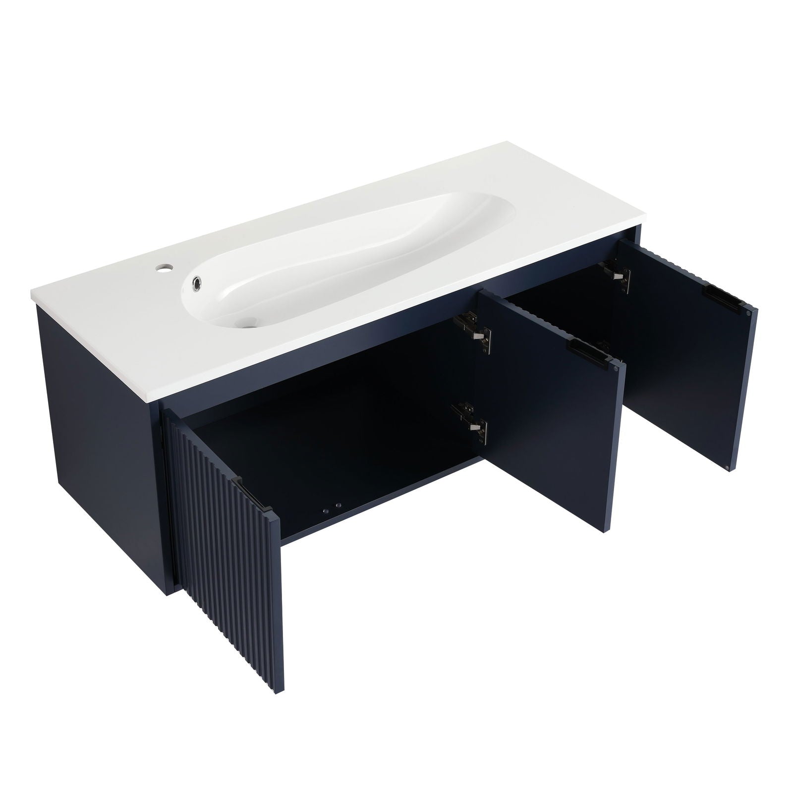 48" Floating Bathroom Vanity with Drop-Shaped Resin Sink himalipasal