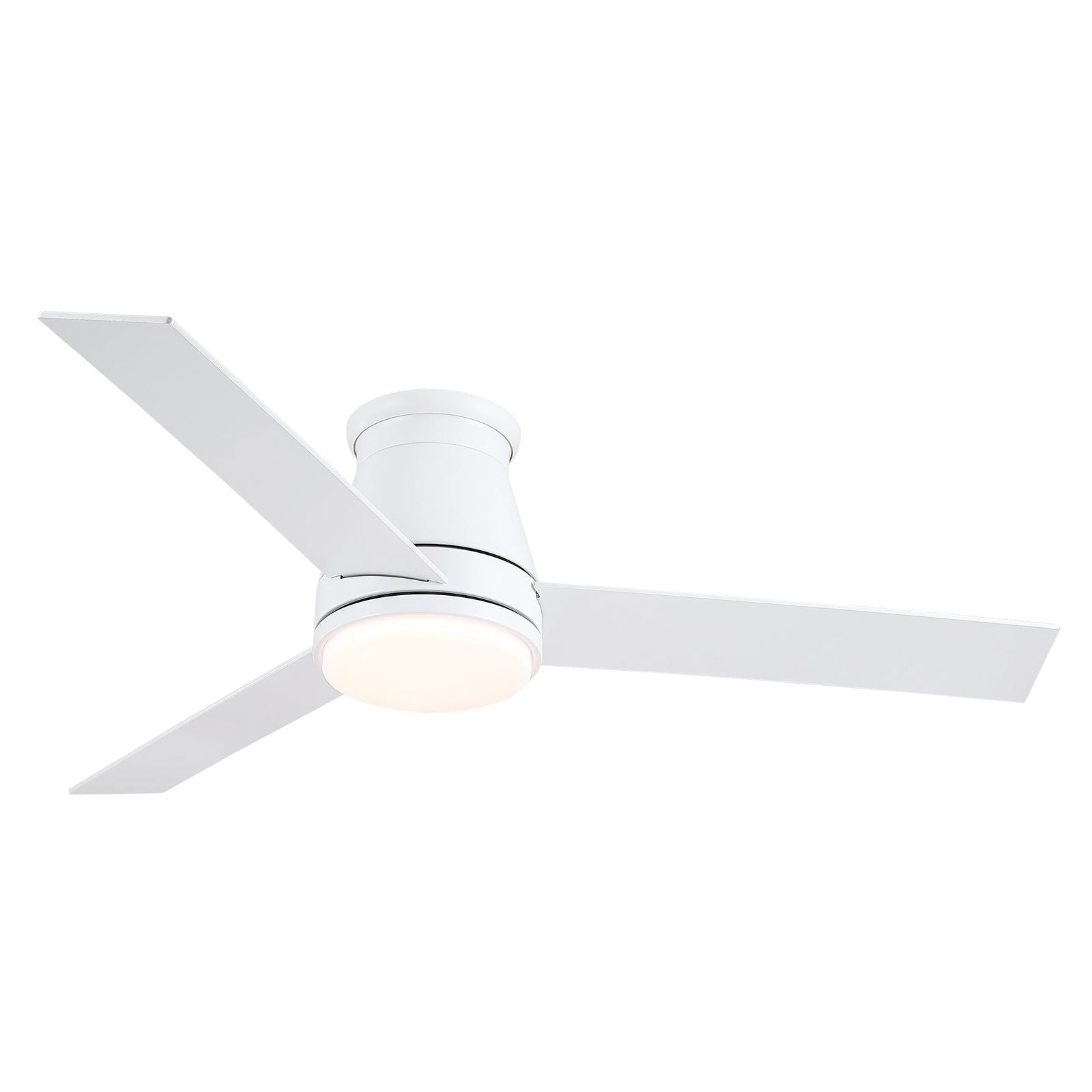 48" White Blades Lowe Profile Ceiling Fans with Light himalipasal