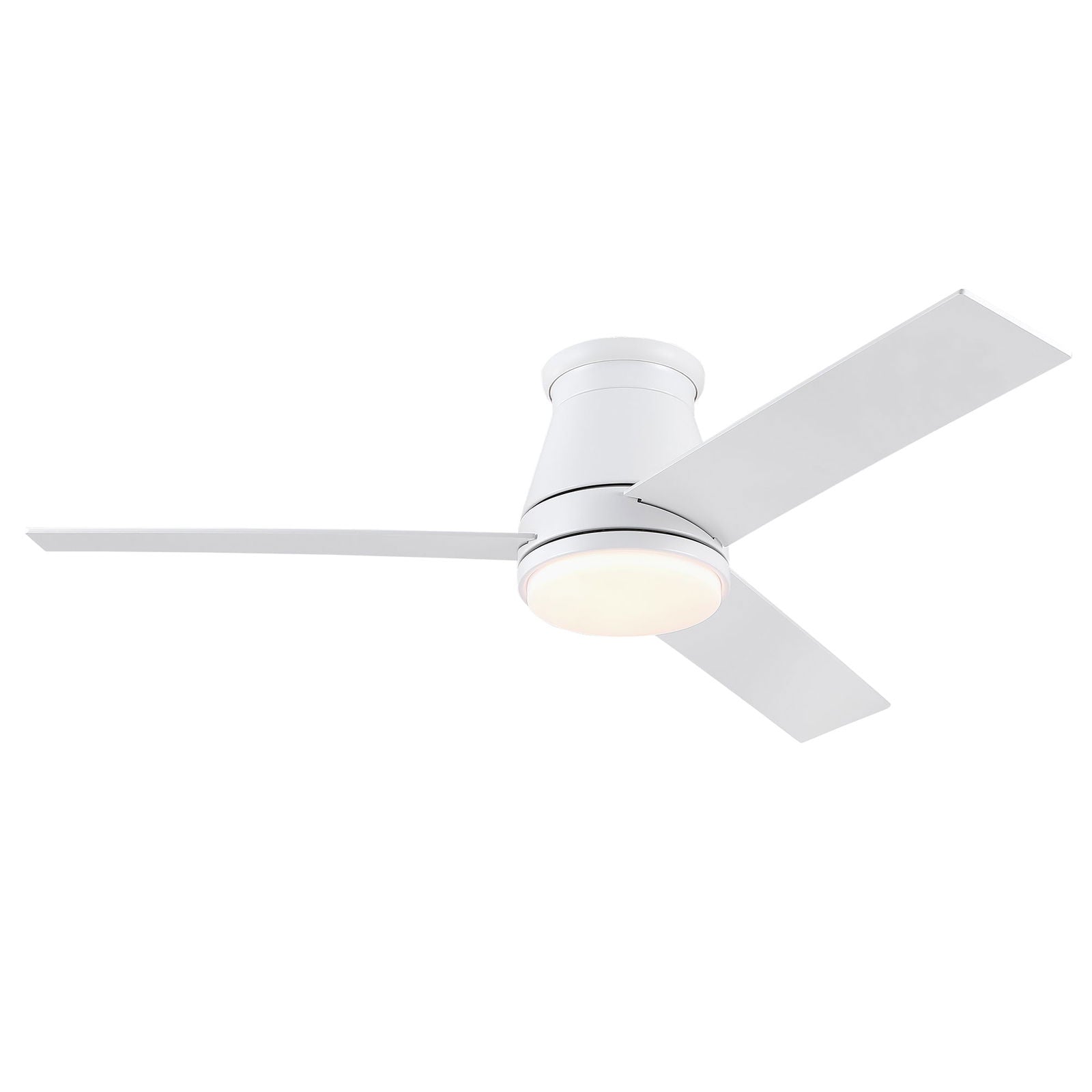 48" White Blades Lowe Profile Ceiling Fans with Light himalipasal