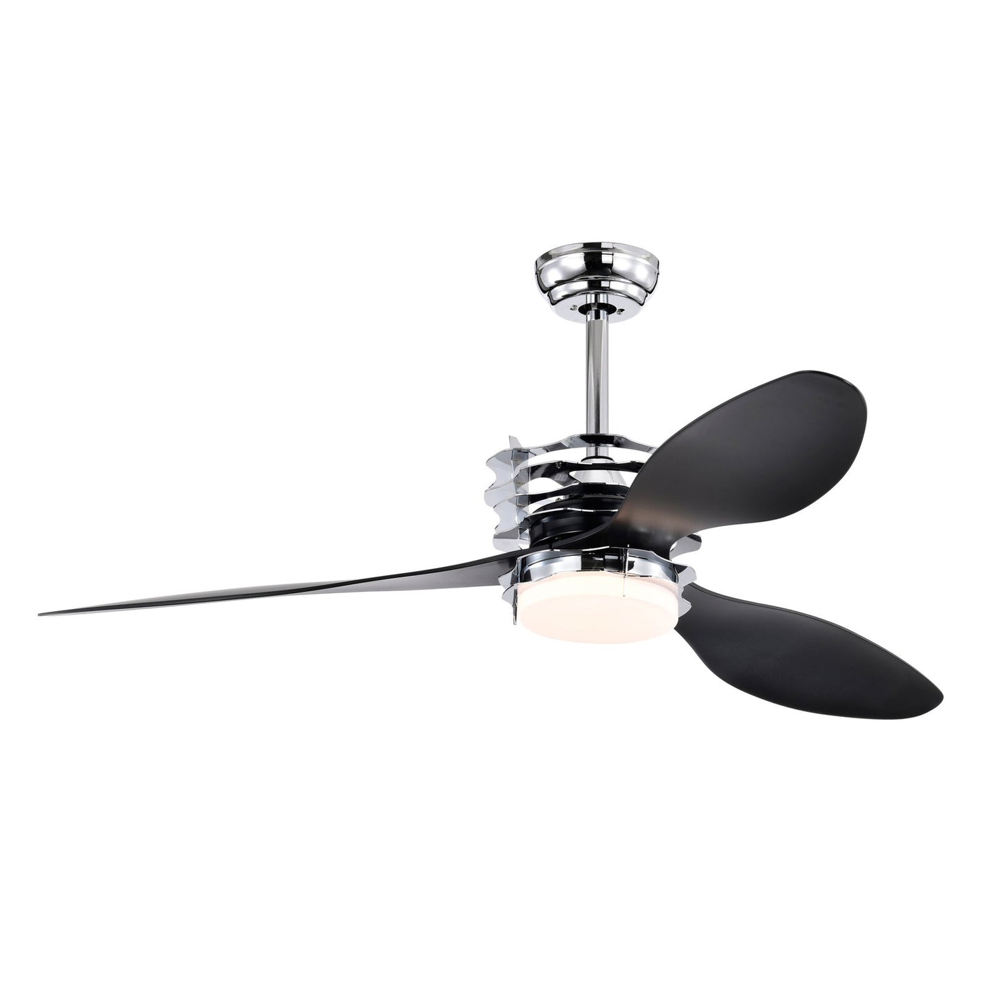 52'' ABS Blades Ceiling Fan with Lights and Remote (6 Speeds Adjustable) , DC Motor Modern Ceiling Fan with 3 ABS Fan Blades & 2 Down Rods, Indoor Ceiling Fan with Light for Home Use himalipasal