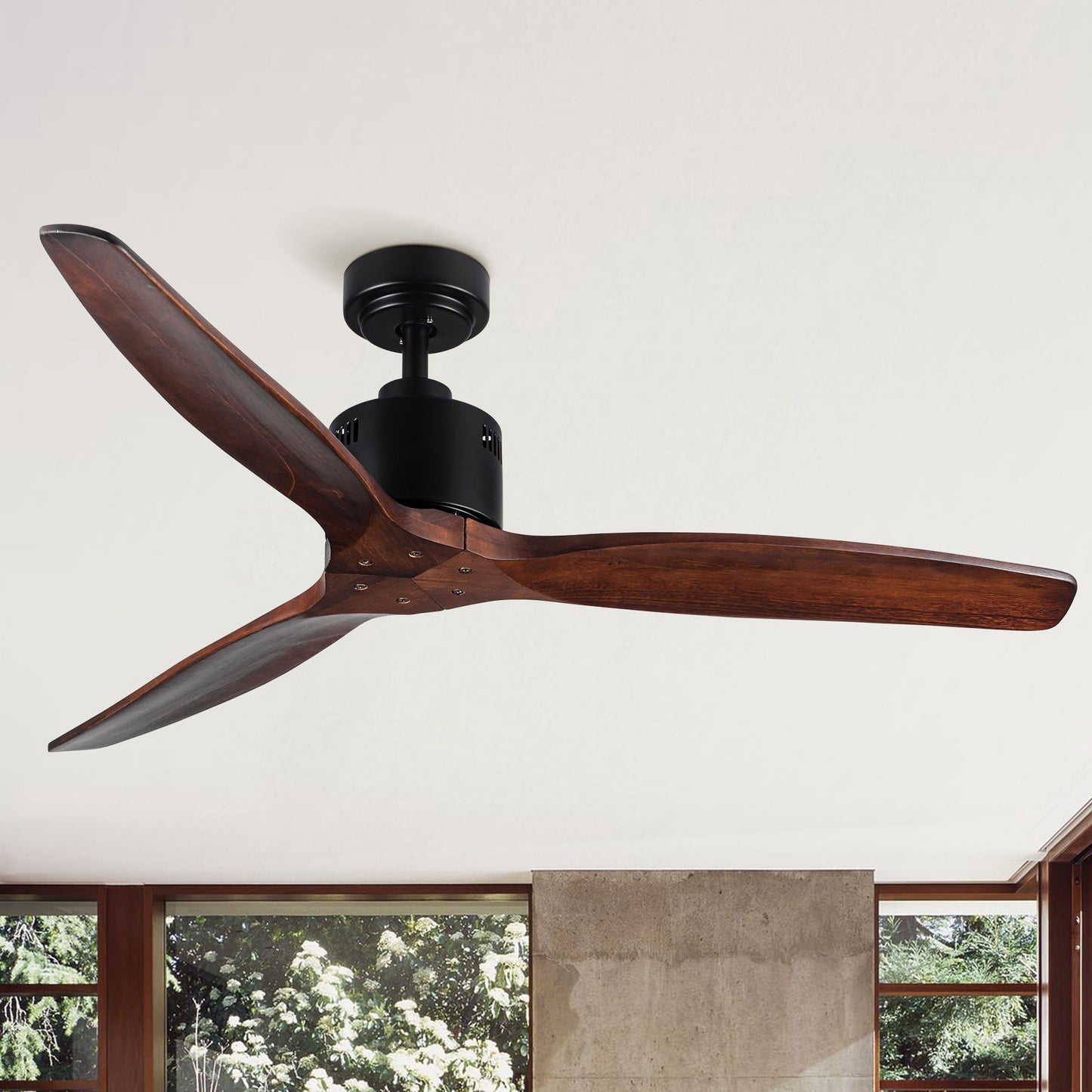 52 Antique Brown Ceiling Fan without Light with Remote Control himalipasal