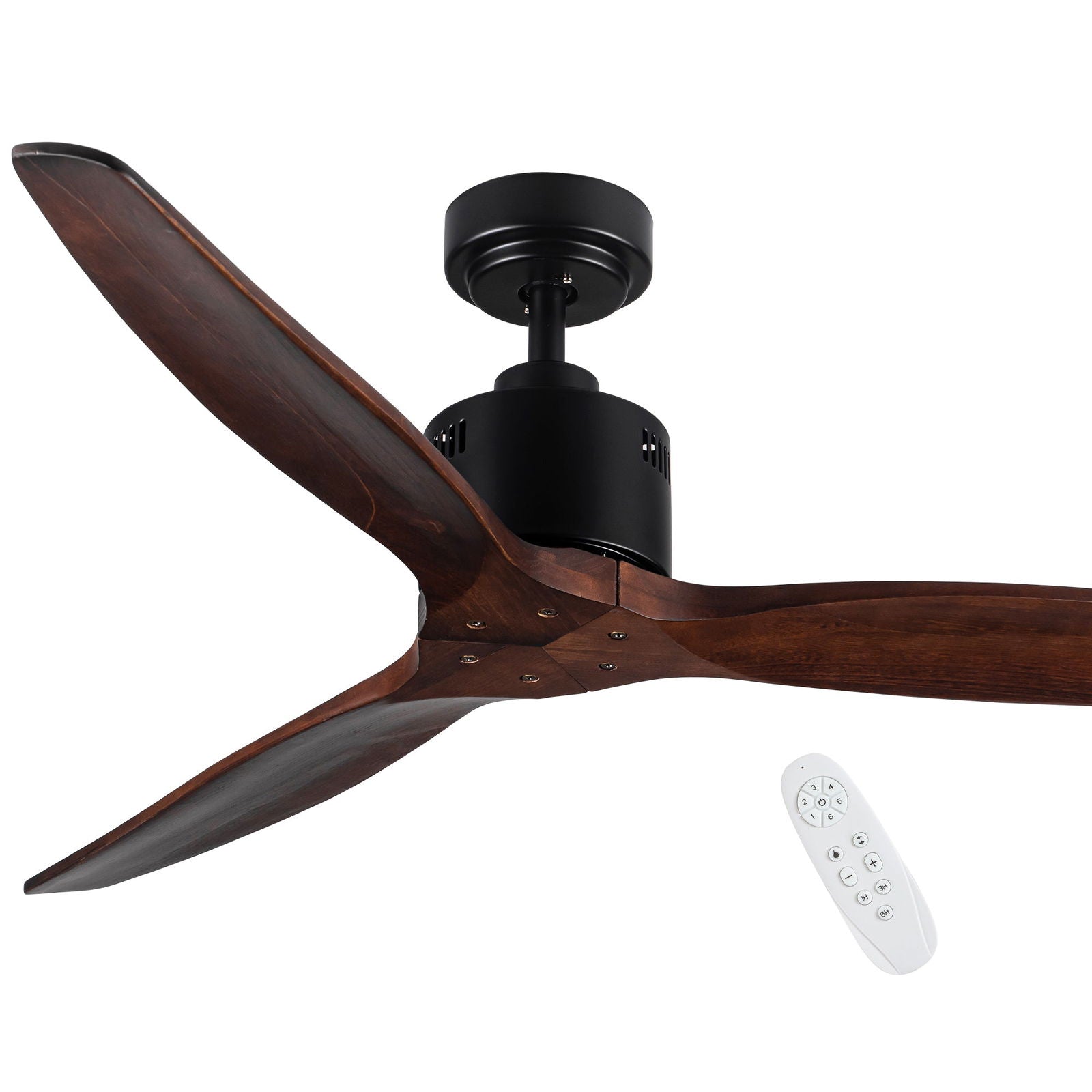 52 Antique Brown Ceiling Fan without Light with Remote Control himalipasal