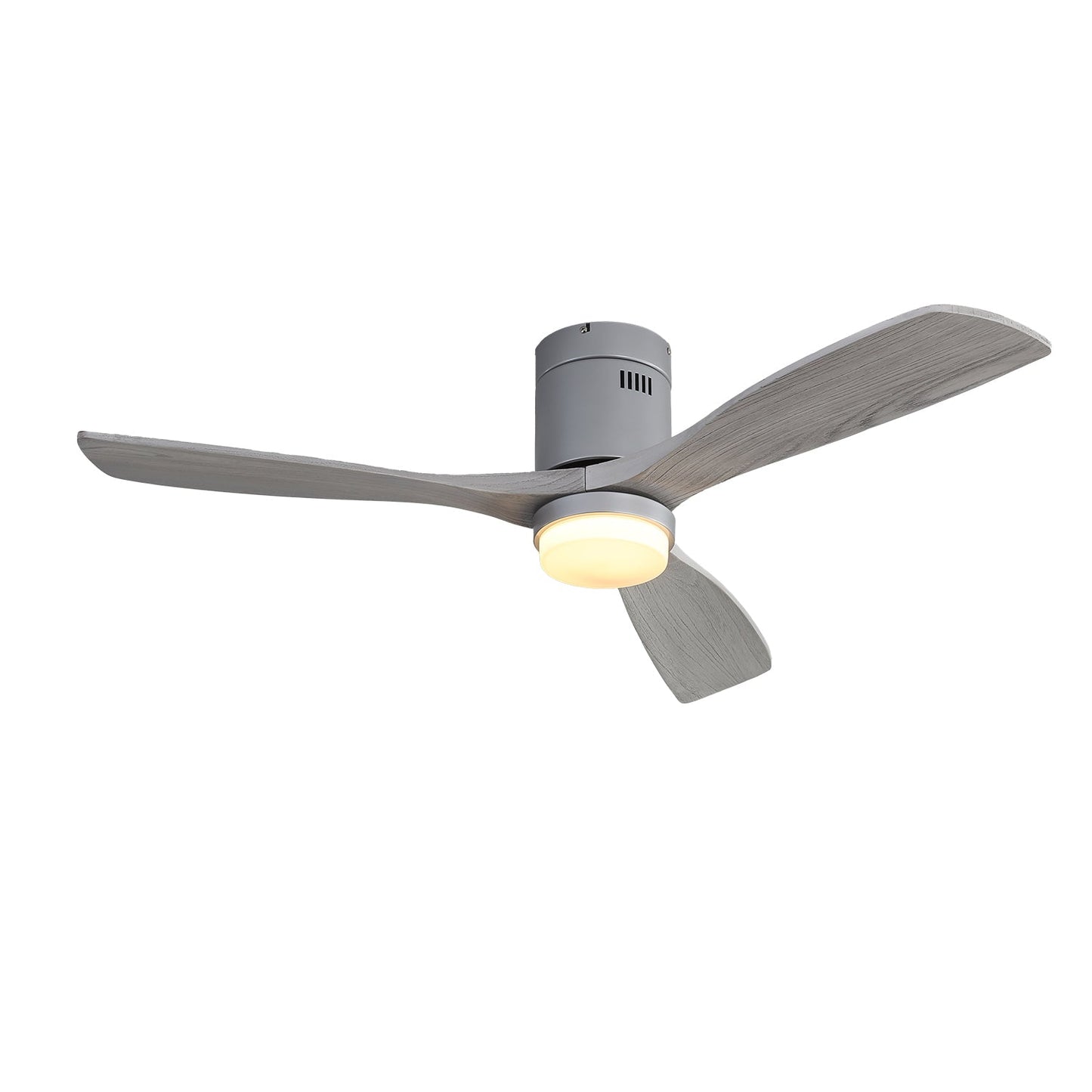 52 Inch Ceiling Fan With Lights 3 Solid Wood Fan Blade Noiseless Reversible Motor Remote Control With Light himalipasal