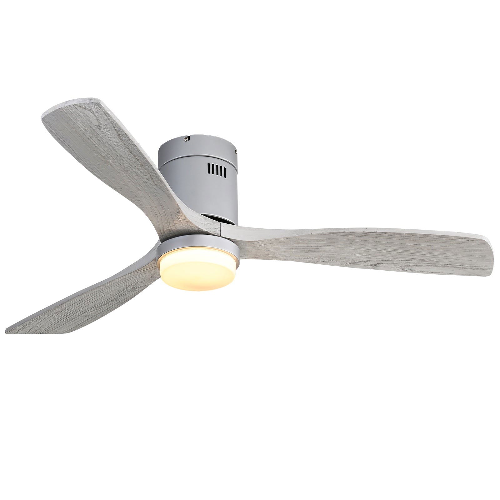 52 Inch Ceiling Fan With Lights 3 Solid Wood Fan Blade Noiseless Reversible Motor Remote Control With Light himalipasal