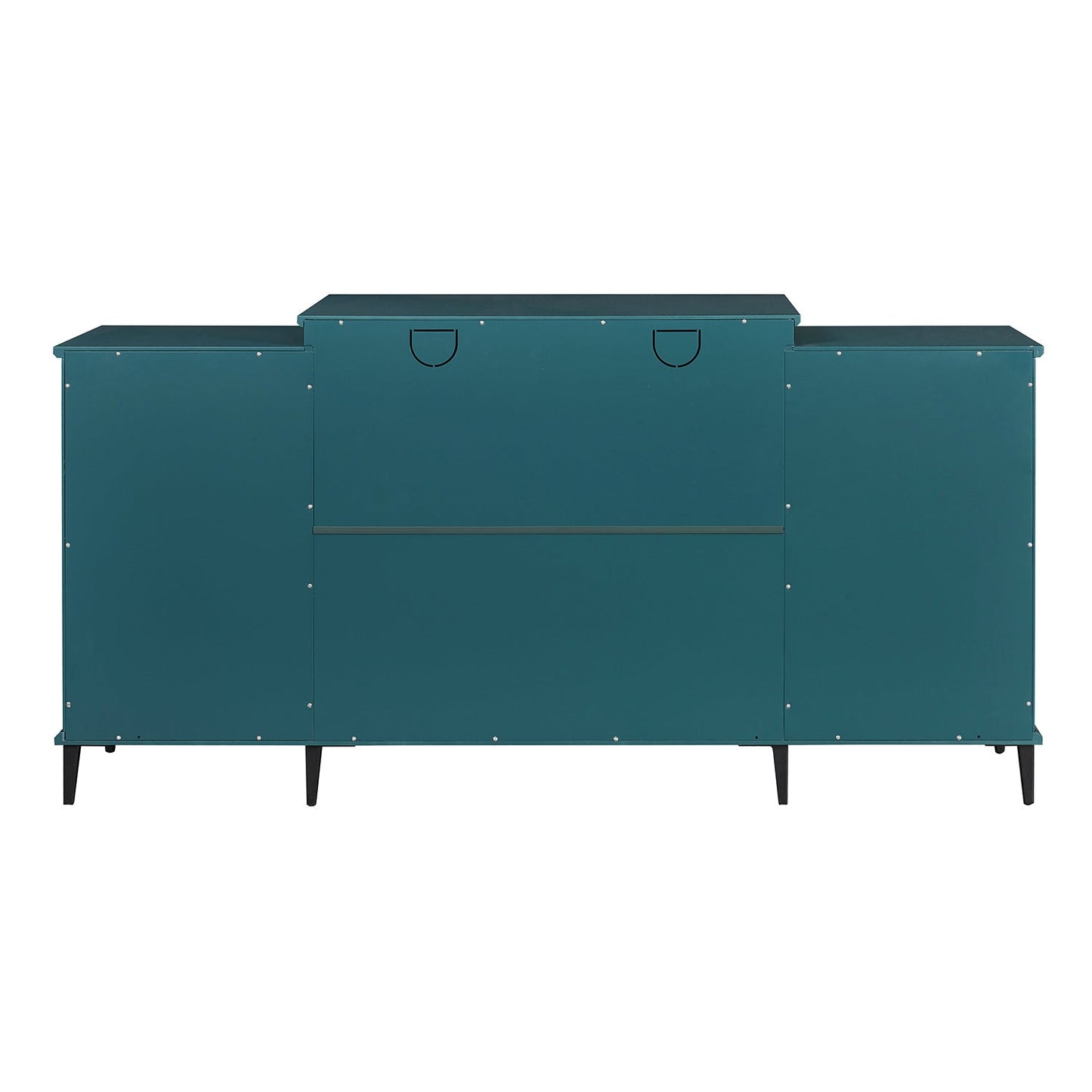 62" TV Stand, Buffet Sideboard Cabinet, Teal Blue himalipasal