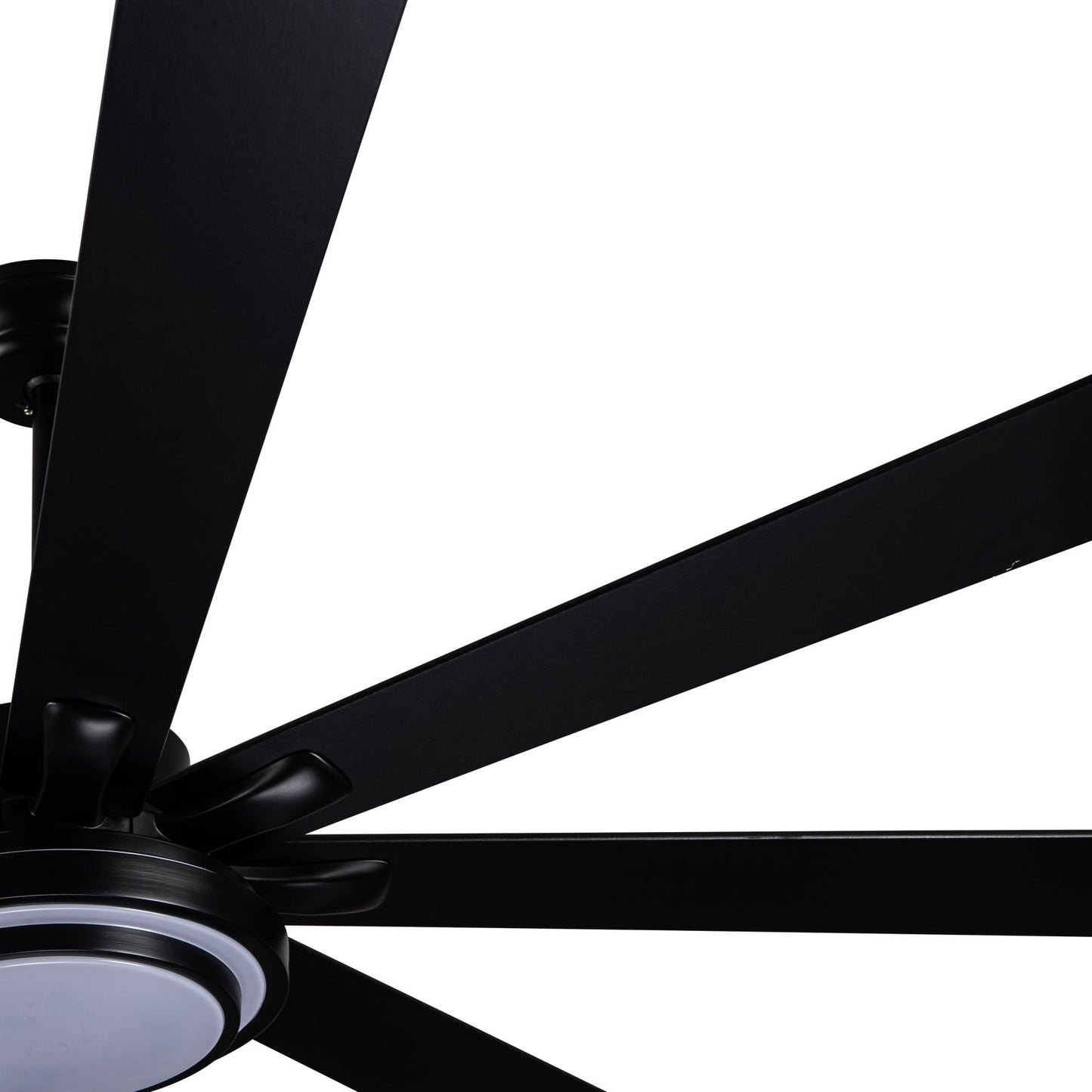 72" Integrated LED Matte Black Large Smart Ceiling Fan with Remote Control himalipasal