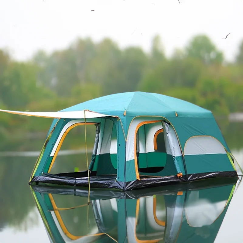 8-10 People Large Camping Tent Waterproof Two Rooms And One Bathroom Large Size Travel Tent Family Outdoor Camping Tent himalipasal