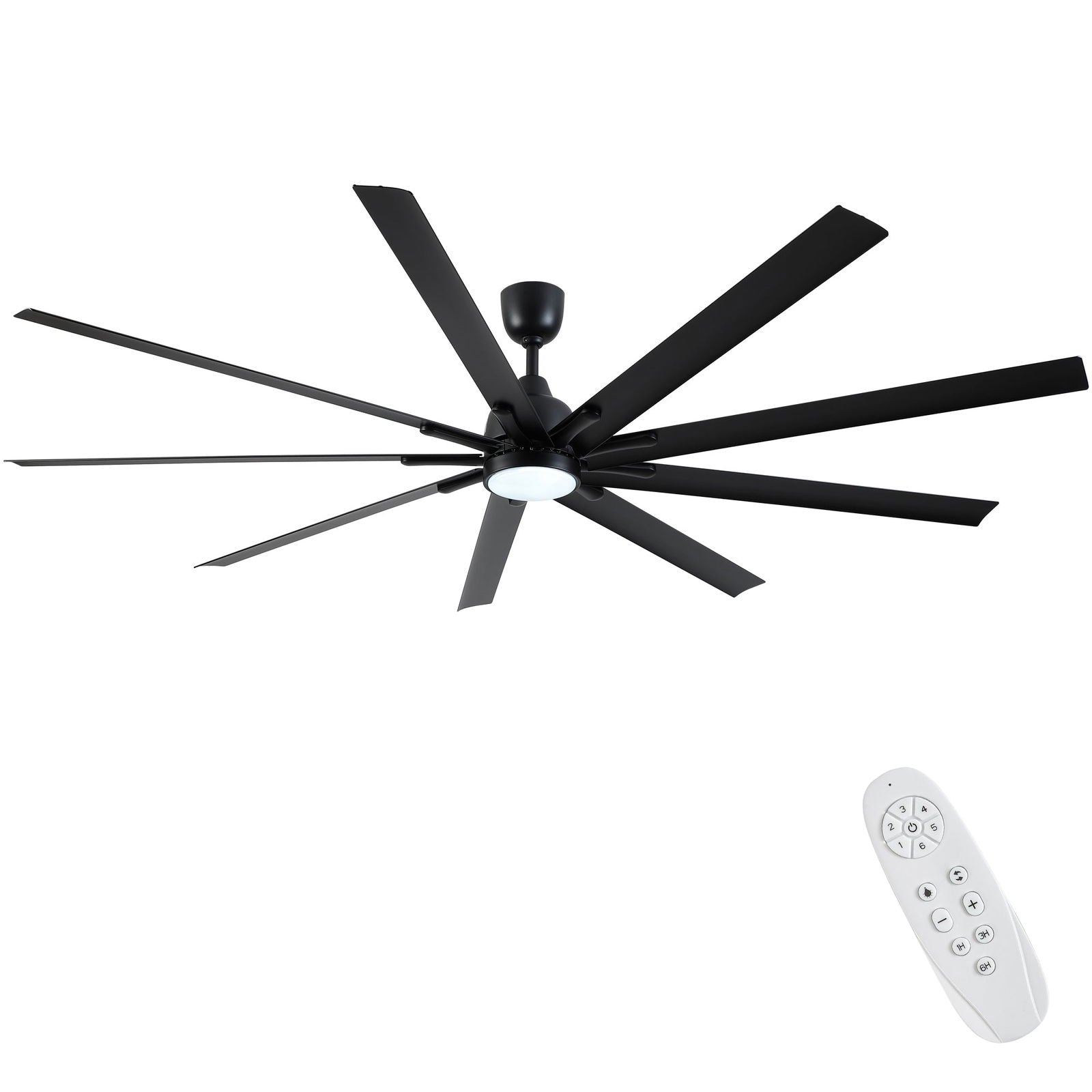 84 In Super Large Black Ceiling Fan with Remote Control himalipasal