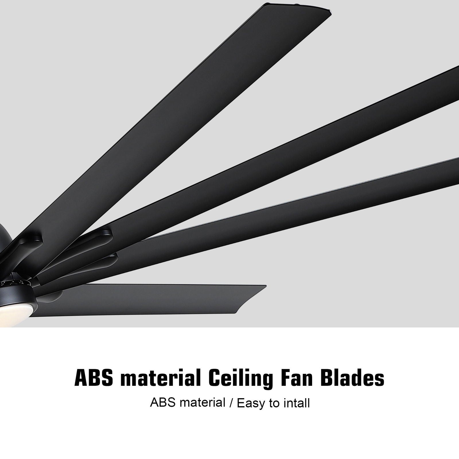 84 In Super Large Black Ceiling Fan with Remote Control himalipasal