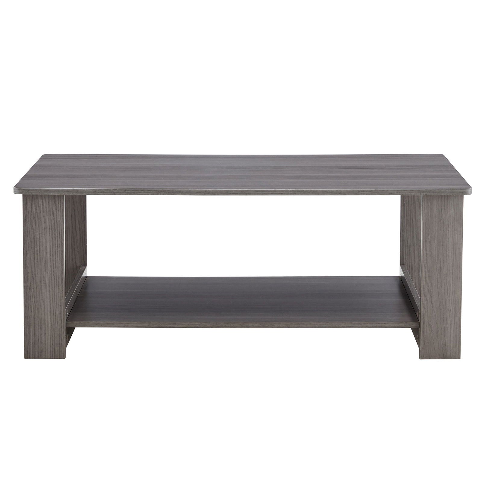 A modern and practical gray textured coffee table,tea table.Double layered coffee table made of MDF material,. Suitable for living room,bedroom and study room. 43.3"*21.6"*16.5" CT-16 himalipasal