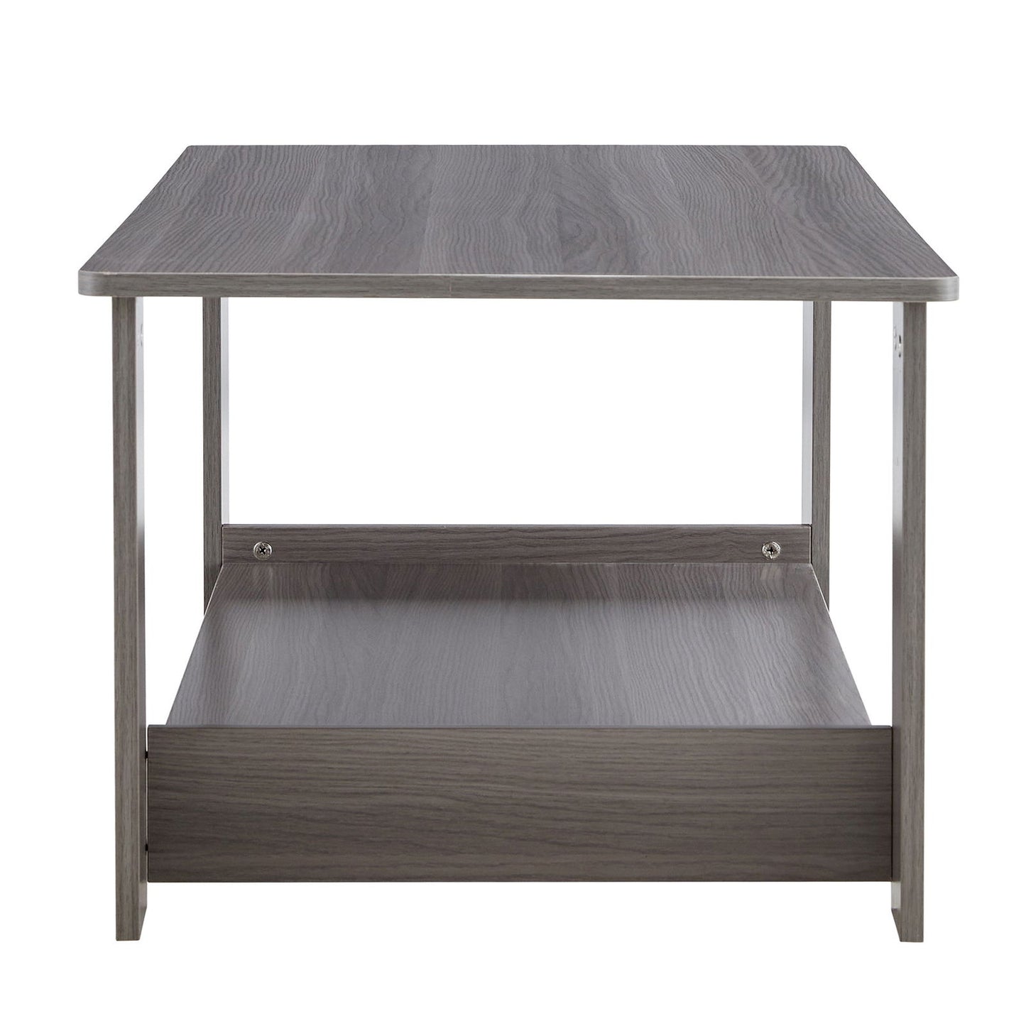 A modern and practical gray textured coffee table,tea table.Double layered coffee table made of MDF material,. Suitable for living room,bedroom and study room. 43.3"*21.6"*16.5" CT-16 himalipasal