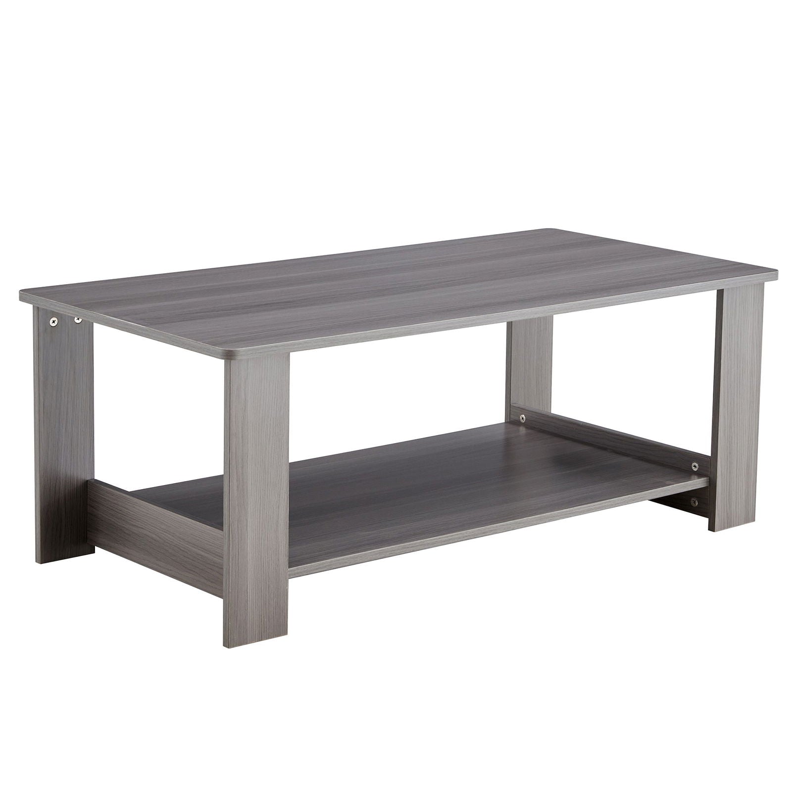 A modern and practical gray textured coffee table,tea table.Double layered coffee table made of MDF material,. Suitable for living room,bedroom and study room. 43.3"*21.6"*16.5" CT-16 himalipasal