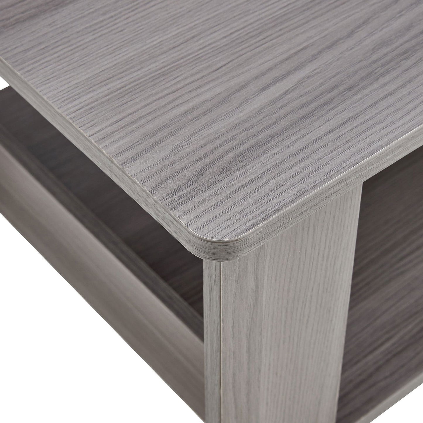 A modern and practical gray textured coffee table,tea table.Double layered coffee table made of MDF material,. Suitable for living room,bedroom and study room. 43.3"*21.6"*16.5" CT-16 himalipasal