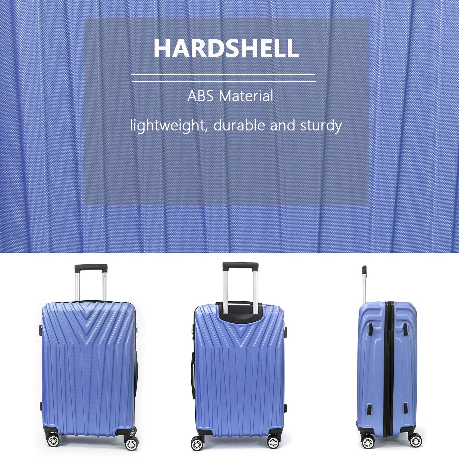 ABS Hard Shell 3-Piece Luggage Set(20/24/28)with 360°Rotating Wheel and TSA Lock Men and Women Ideal for Business Trips and Family Getaways himalipasal