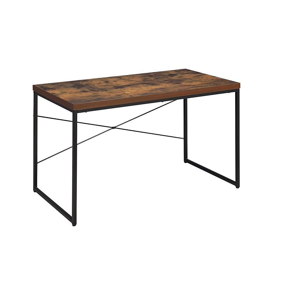 ACME Bob Desk in Weathered Oak & Black 92396 himalipasal