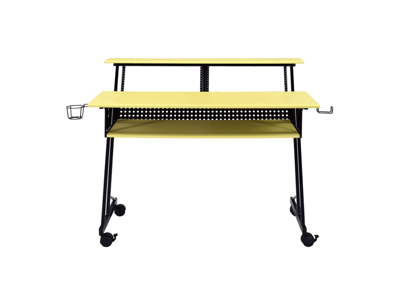 ACME Suitor Computer Desk, Yellow & Black 92904 himalipasal