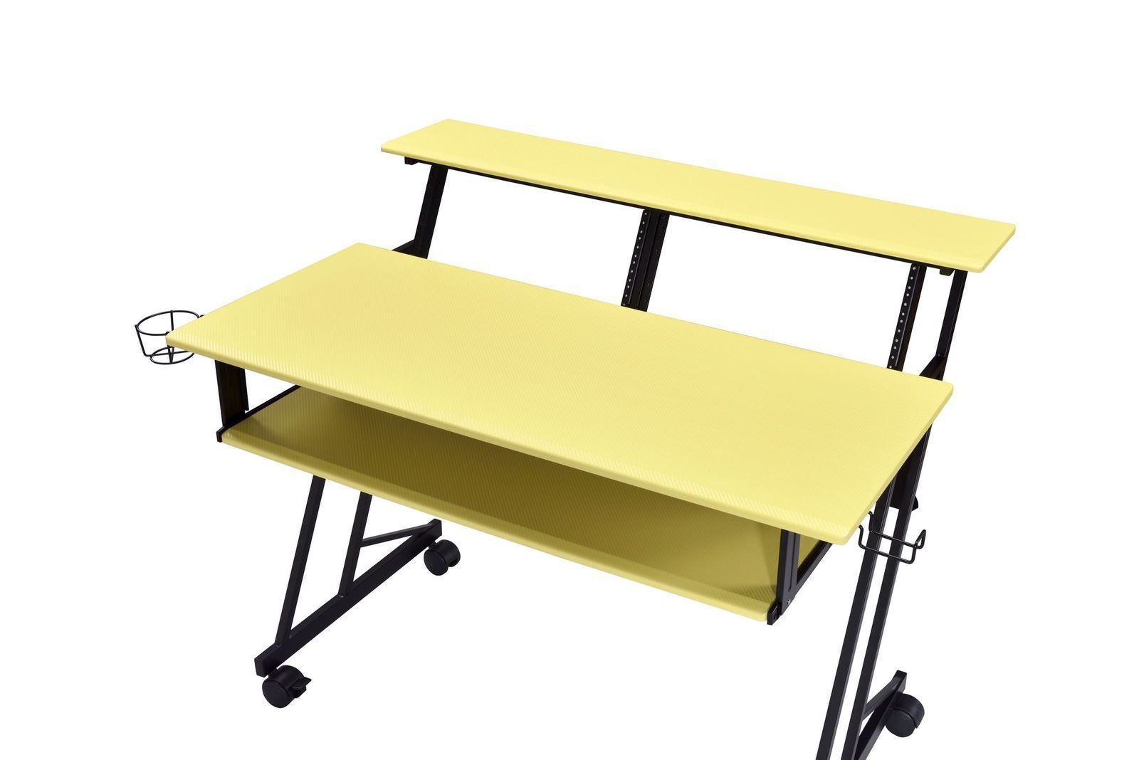 ACME Suitor Computer Desk, Yellow & Black 92904 himalipasal