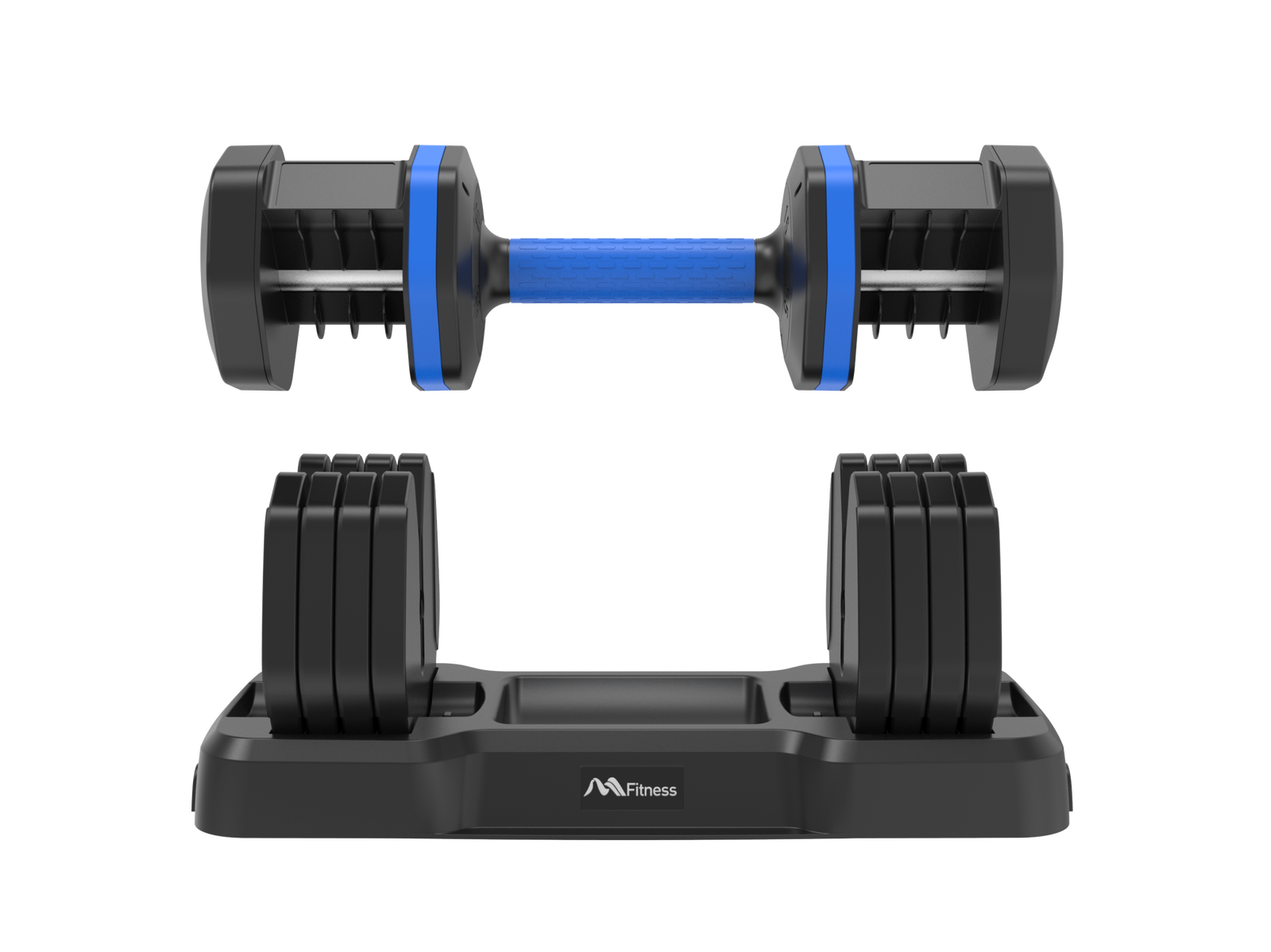 Adjustable Dumbbell - 55lb Single Dumbbell with Anti-Slip Handle, Fast Adjust Weight by Turning Handle with Tray, Exercise Fitness Dumbbell Suitable for Full Body Workout himalipasal