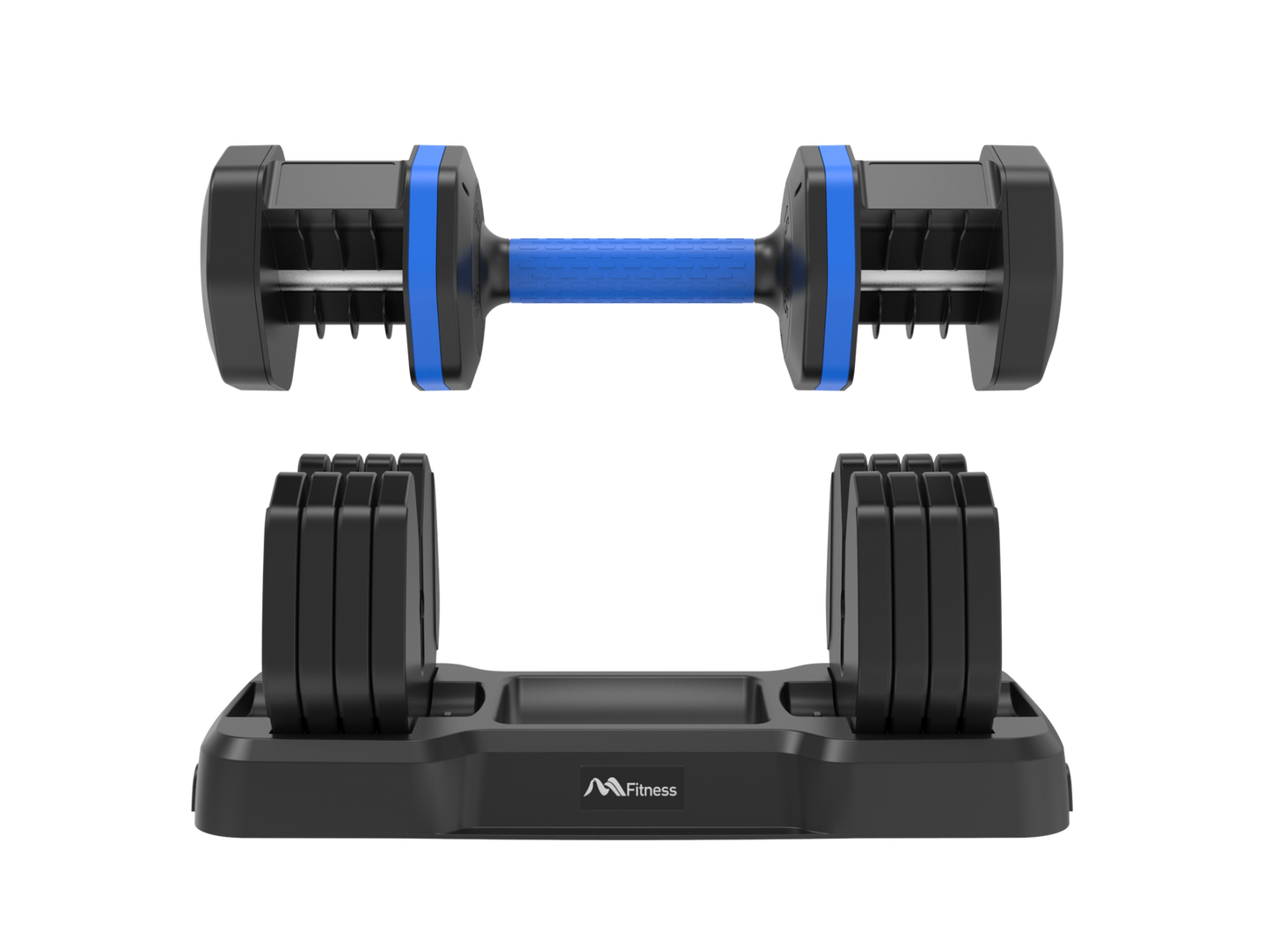 Adjustable Dumbbell - 55lb x2 Dumbbell Set of 2 with Anti-Slip Handle, Fast Adjust Weight by Turning Handle with Tray, Exercise Fitness Dumbbell Suitable for Full Body Workout himalipasal