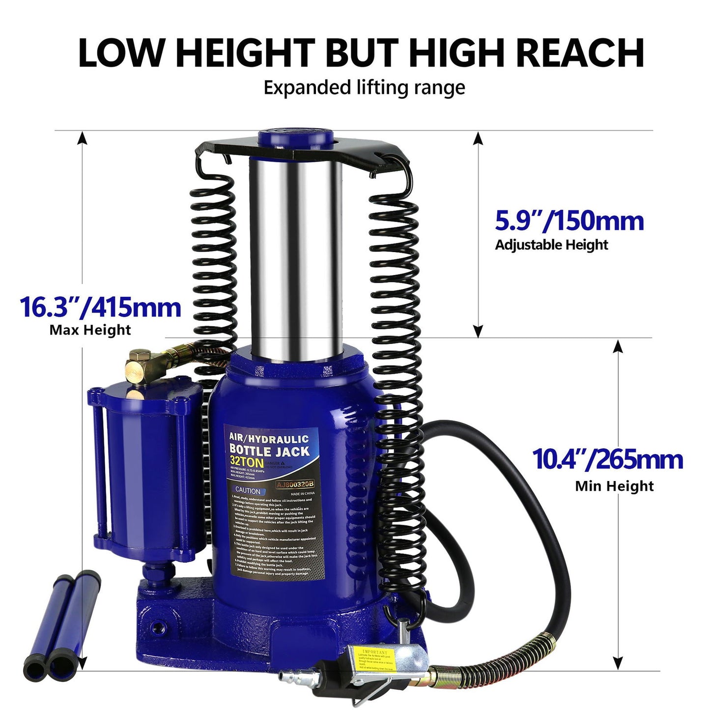 Air Hydraulic Bottle Jack 32 Ton Manual Auto Truck RV Repair. Automotive Lift Tools Heavy Duty Truck himalipasal