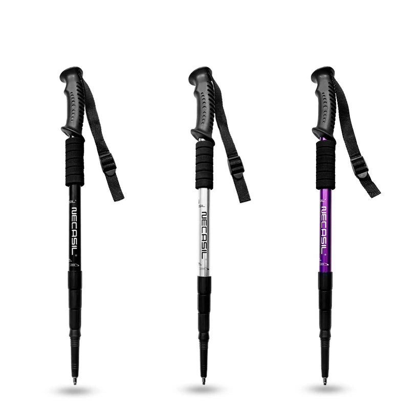 Aluminium Alloy Teleskopic Stick Hiking Poles Bastão De Trekking Walking Stick Ultralight Absorber Walking Cane Alpenstock himalipasal