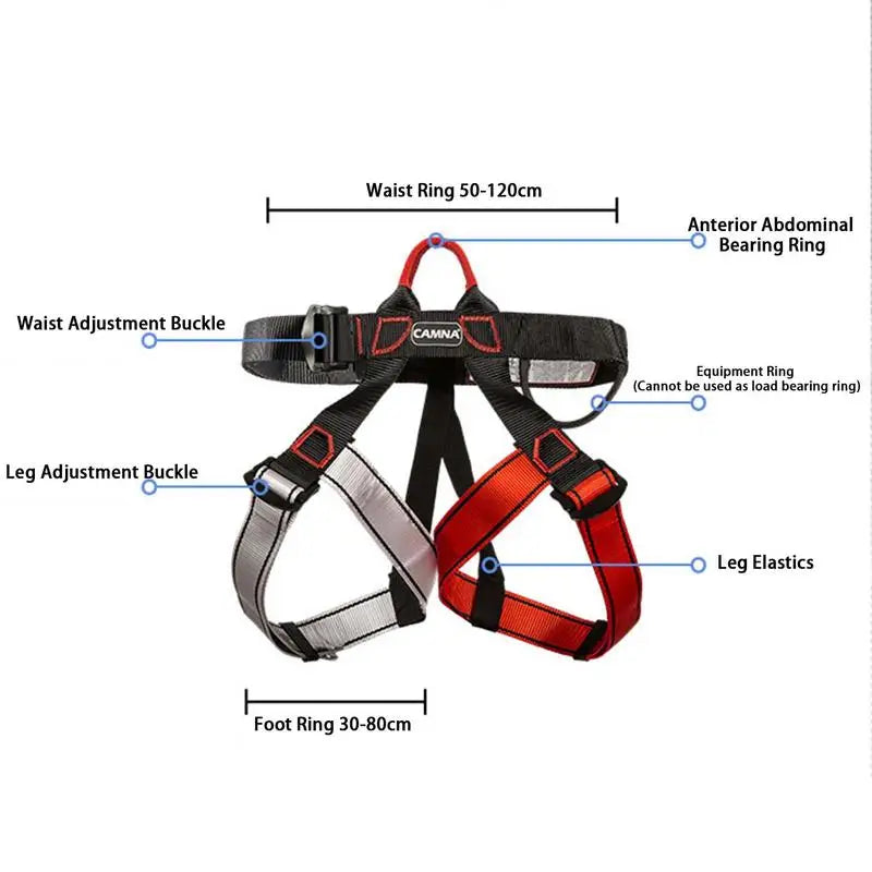 Anti-Fall Safety Belt Adjustable Harness for Outdoor Activities Half-Body Climbing Mountain Work Tools Altitude Climbing himalipasal