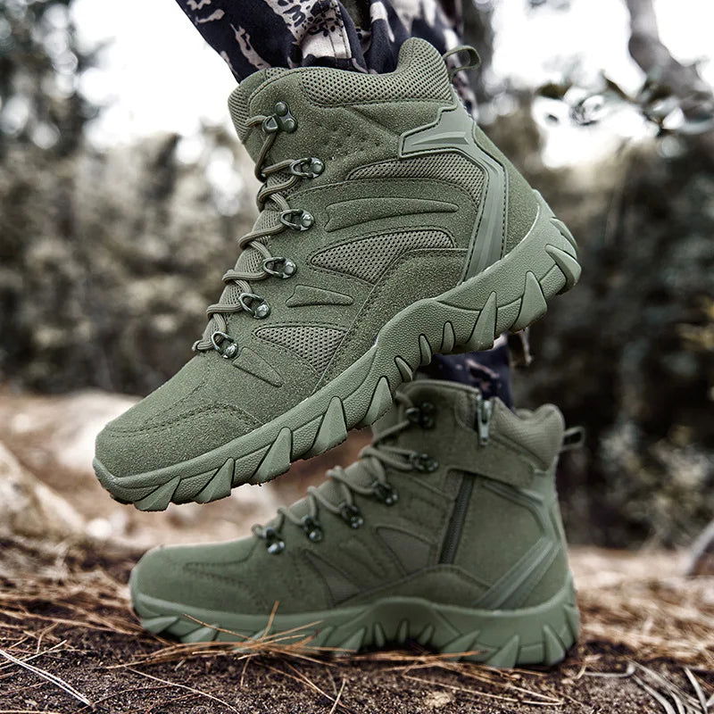 Army Men's Training Boots Outdoor Camping Mountaineering Shoes Desert Combat Men Military Tactical Boots Four Seasons Universal himalipasal