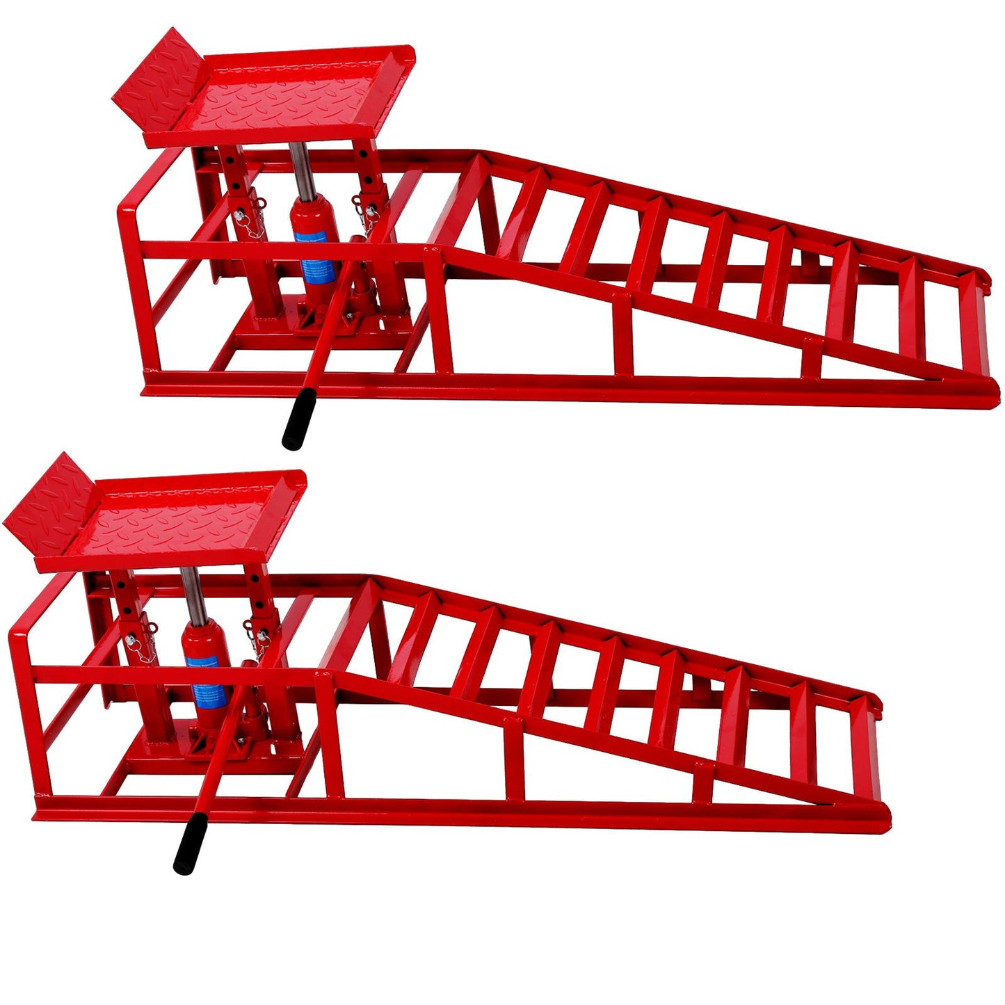 Auto Car Truck Service Ramps Lifts, Garage Car Lift Hydraulic Ramps Black 5 Ton,Automotive Hydraulic Lift Repair Frame Lift(2 Pack) red himalipasal