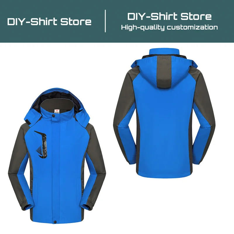 Autumn and Summer Jacket Male Three-in-one Detachable Two-piece Waterproof Thin Outdoor Mountaineering Suit Diy Customization himalipasal