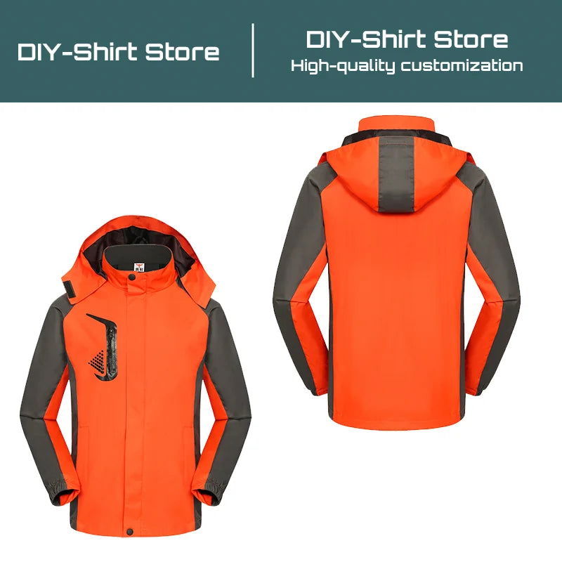 Autumn and Summer Jacket Male Three-in-one Detachable Two-piece Waterproof Thin Outdoor Mountaineering Suit Diy Customization himalipasal