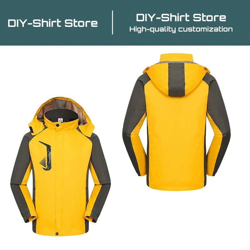 Autumn and Summer Jacket Male Three-in-one Detachable Two-piece Waterproof Thin Outdoor Mountaineering Suit Diy Customization himalipasal