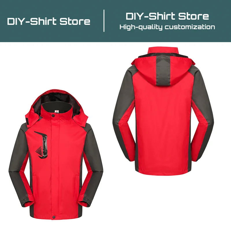 Autumn and Summer Jacket Male Three-in-one Detachable Two-piece Waterproof Thin Outdoor Mountaineering Suit Diy Customization himalipasal