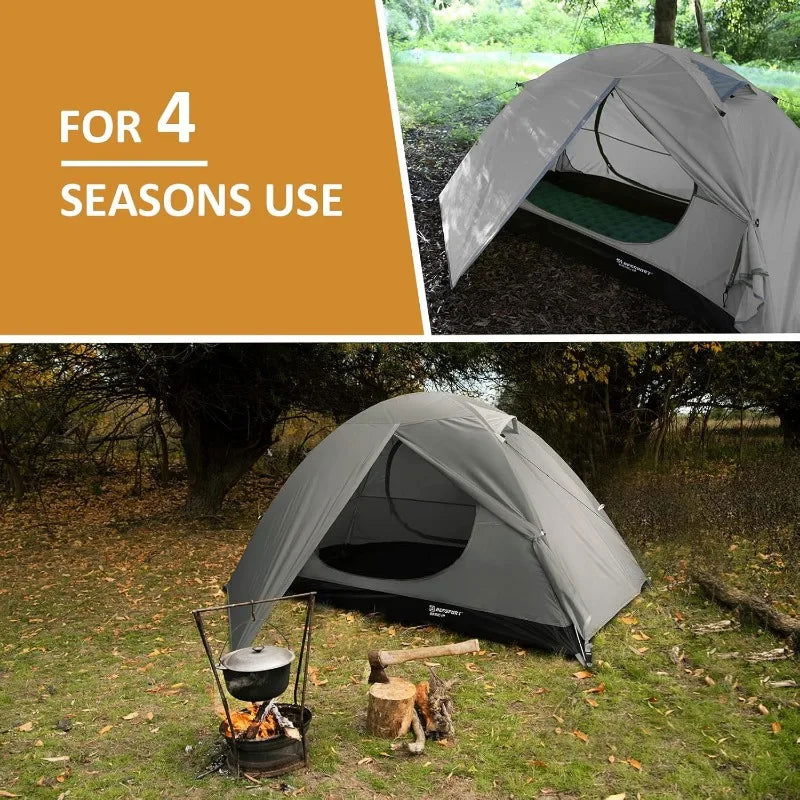 bessport 2 person tent Bessport Camping Tent Waterproof Two Doors Backpacking Tent Easy Setup Lightweight Outdoor Hiking Mountaineering Travel