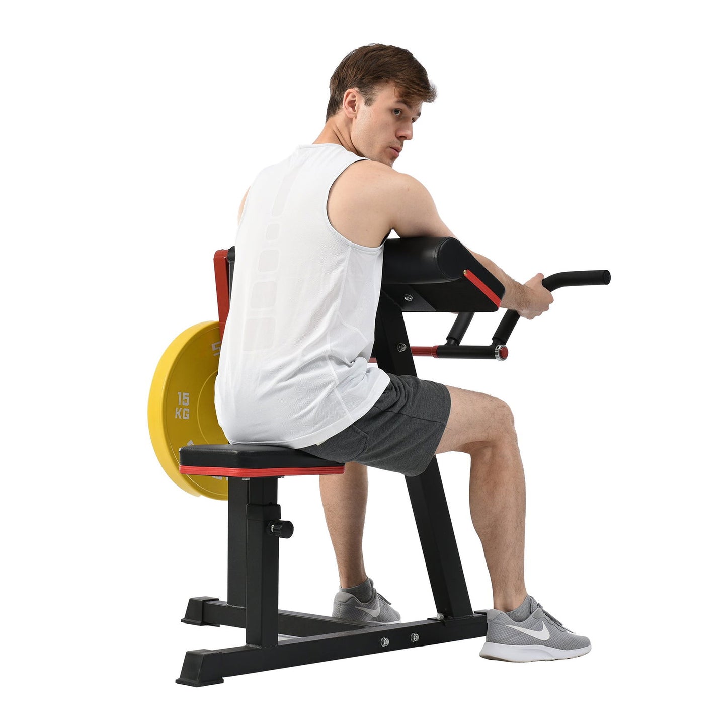 Bicep Tricep Curl Machine with Adjustable Seat, Bicep Curls and Tricep Extension Machine Home Gym himalipasal